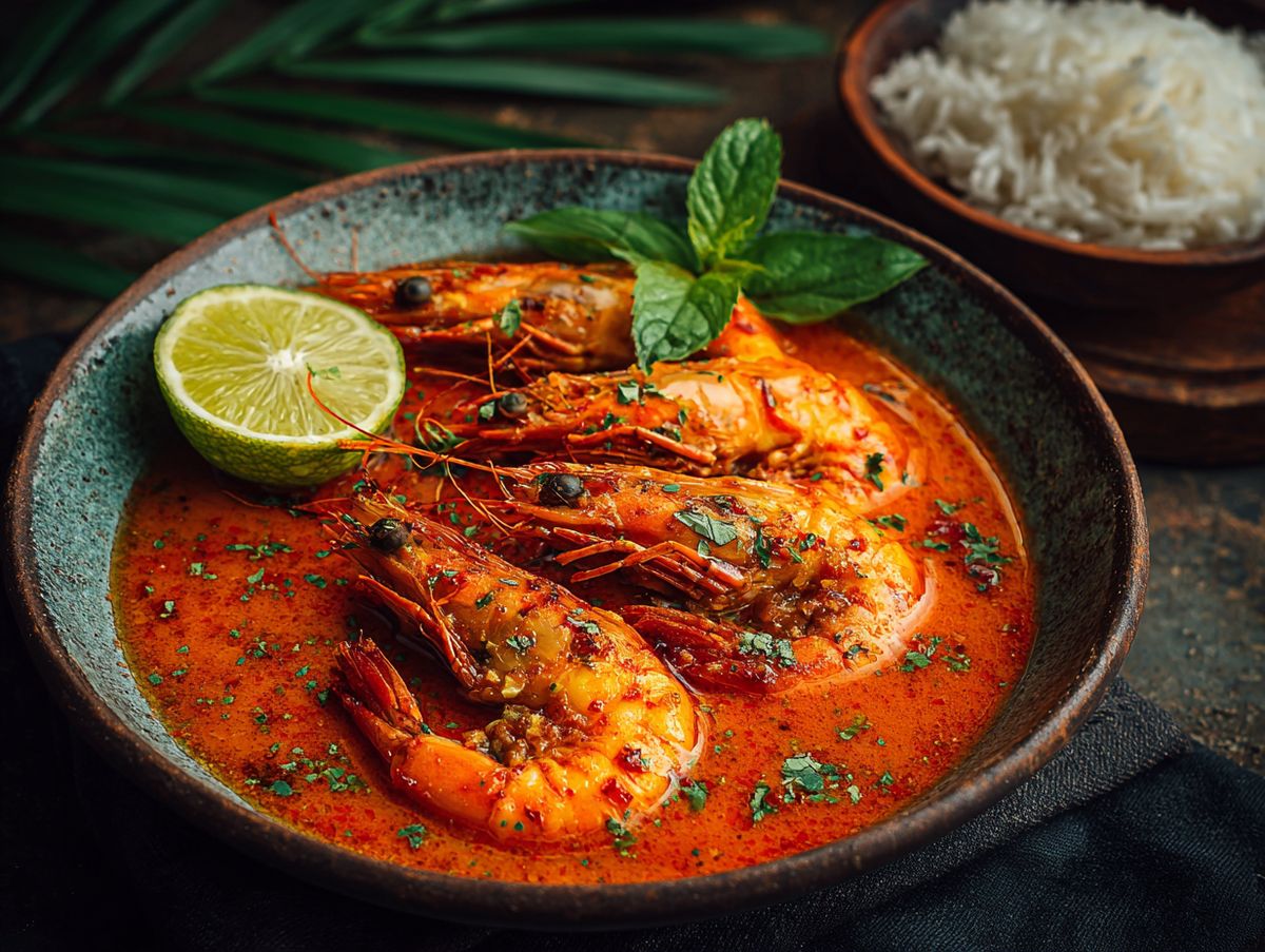 Garnelen in Chili-Sauce mit Limette